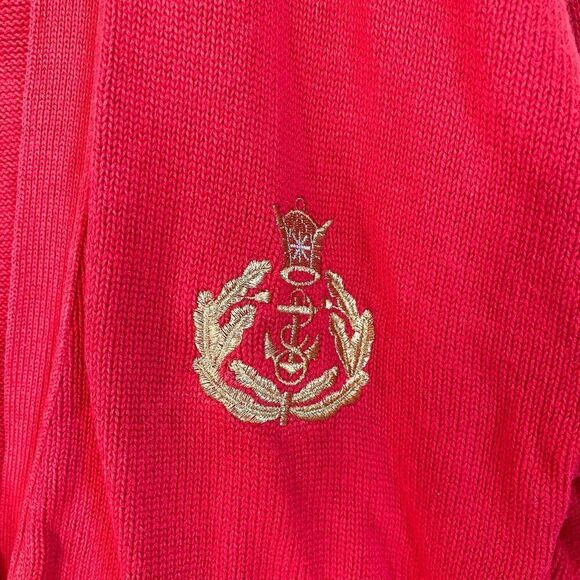 Vintage Country Club Red Cardigan Sweater Women’s Medium Plaza Pendleton Cotton - Picture 2 of 7